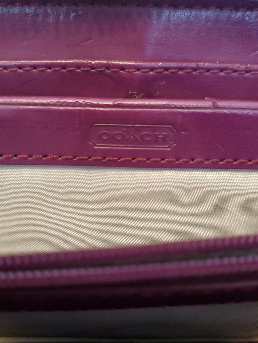 Coach Poppy Patent Zip-Around Leather Wallet - Picture 6 of 8